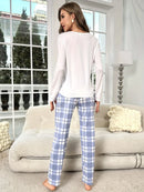[Leve 2 Pague 1] Pijama Feminino Noite Serena (Toque quente e suave) + BRINDE: 1 Pantufa Nuvem Antiaderente