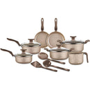 Jogo de Panela Prestigio 10 Peças - Aço Inox Duble Anti-Aderente 5 em 1 + BRINDE: Kit Utensílios